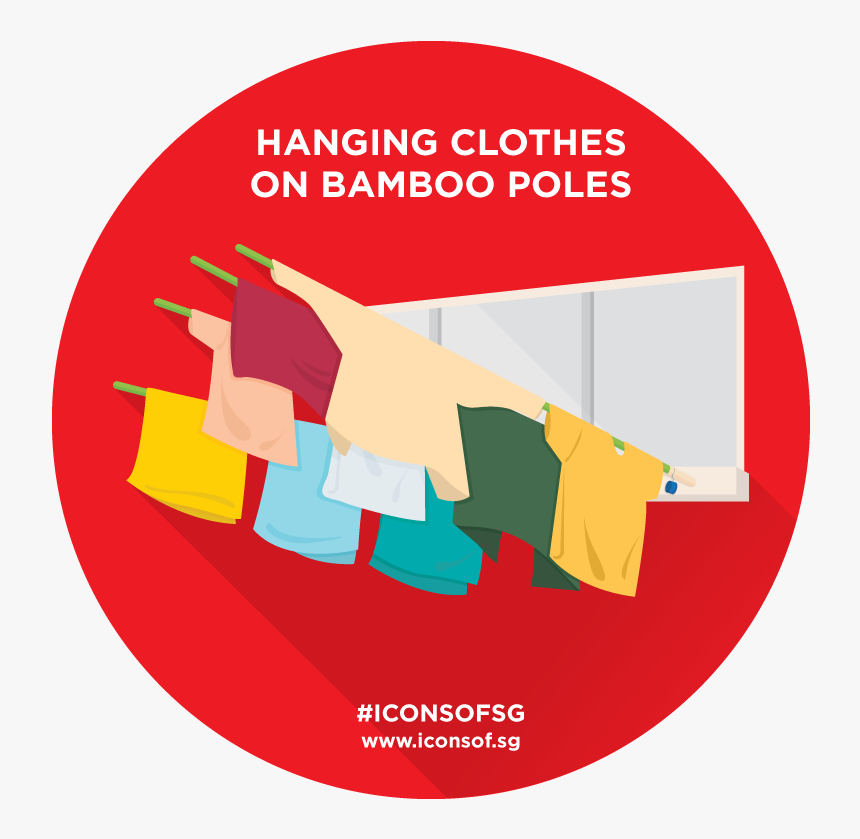 Clothes Bamboo Pole Cover Singapore, HD Png Download, Free Download