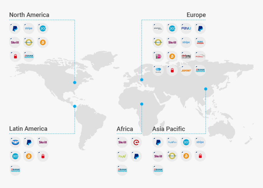 Payment Plugins Map - World Map Blank No Borders, HD Png Download, Free Download