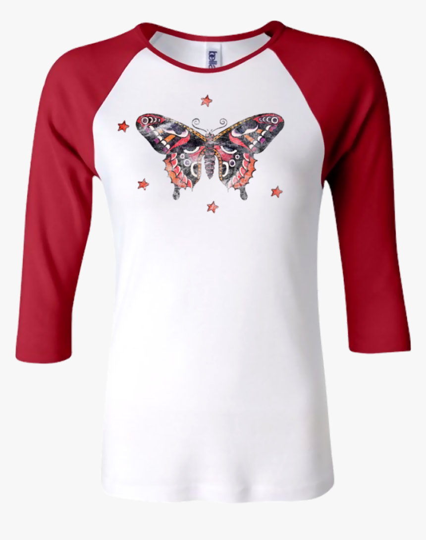 Butterfly Tattoo Women"s Baseball Shirt - Daddy's Little Monster T Shirt India, HD Png Download, Free Download