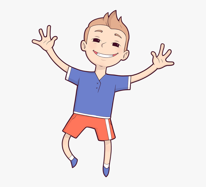 Transparent Kid Jumping Clipart - Cartoon, HD Png Download, Free Download