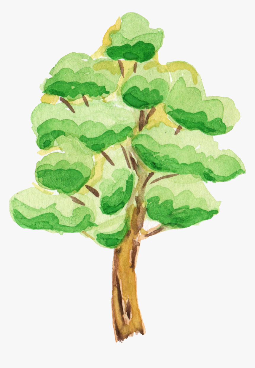 Leaf Tree Clipart Watercolor, HD Png Download, Free Download