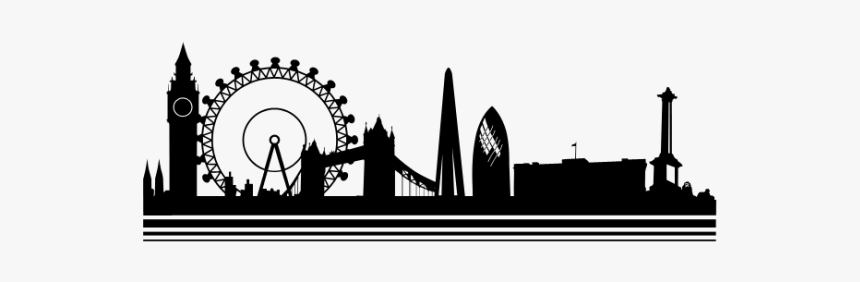 Wall Decal Skyline City Vinyl Group Sticker - London City Sticker Transparent, HD Png Download, Free Download