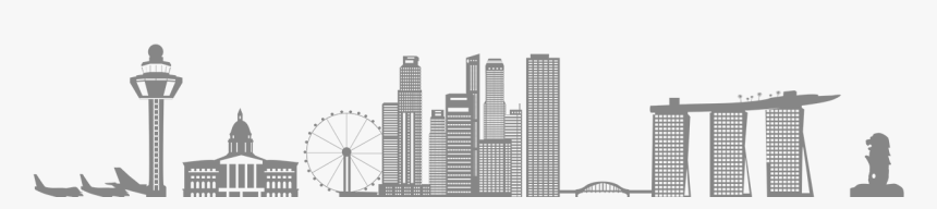 Collection Of Free Skyscraper Drawing Landmark Download - Singapore Skyline Vector Png, Transparent Png, Free Download