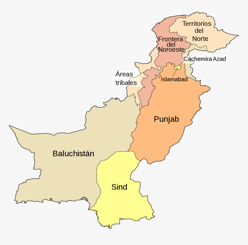 Map Of Pakistan Only Provinces, HD Png Download, Free Download