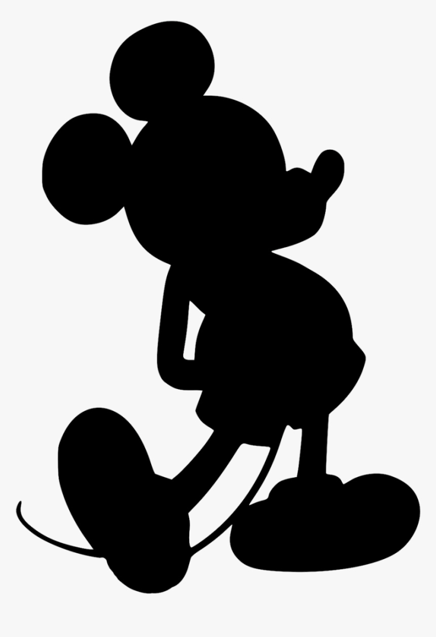 Silhouette Mickey Mouse Outline , Transparent Cartoons - Silhouette Mickey  Mouse Vector, HD Png Download - kindpng