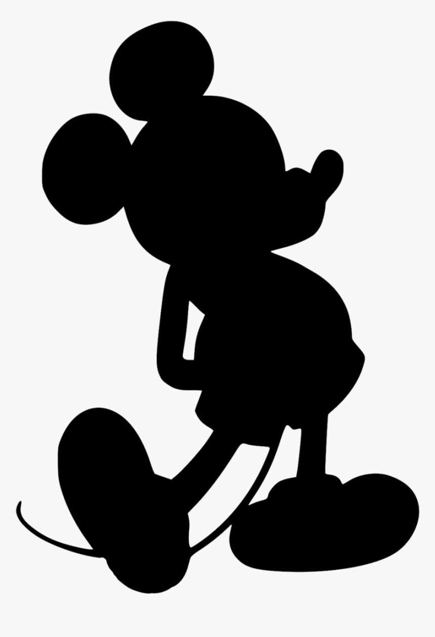 Silhouette Mickey Mouse Outline , Transparent Cartoons - Silhouette Mickey ...