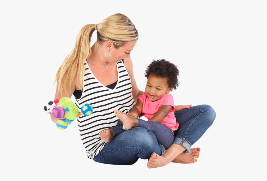 How To Play - Mother And Child Sitting Png, Transparent Png, Free Download