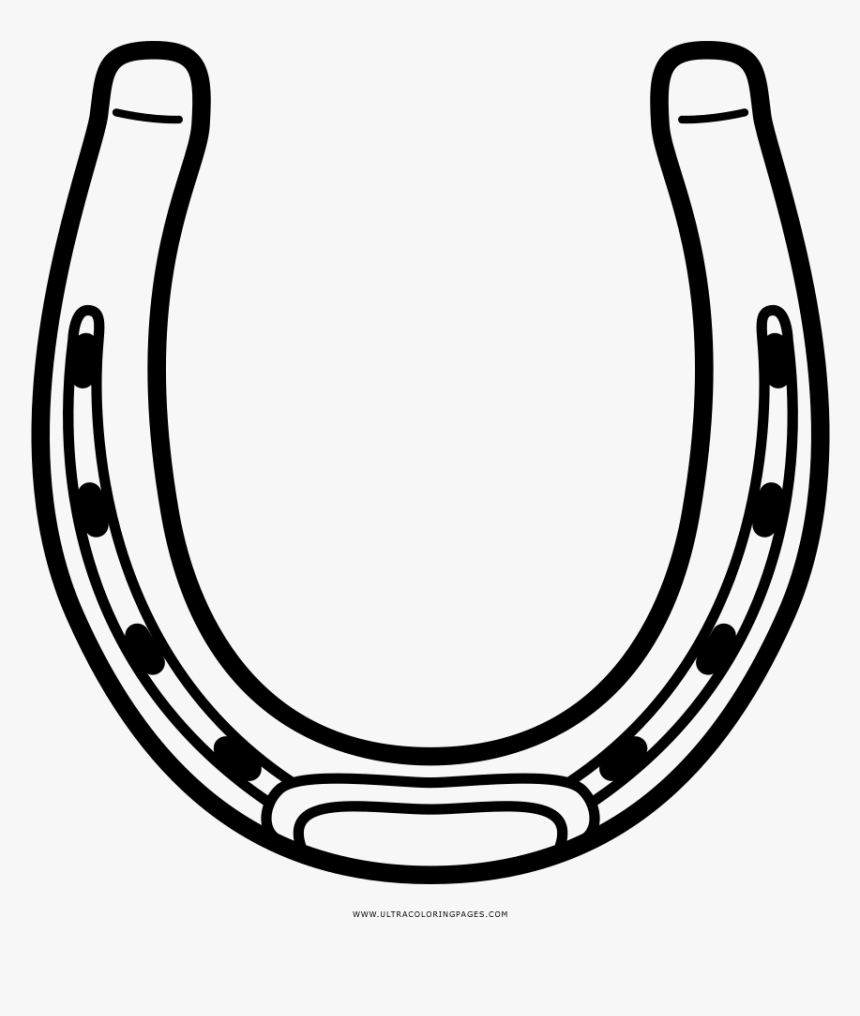 Horseshoe Coloring Page - Transparent Background Horseshoe Clipart, HD Png Download, Free Download