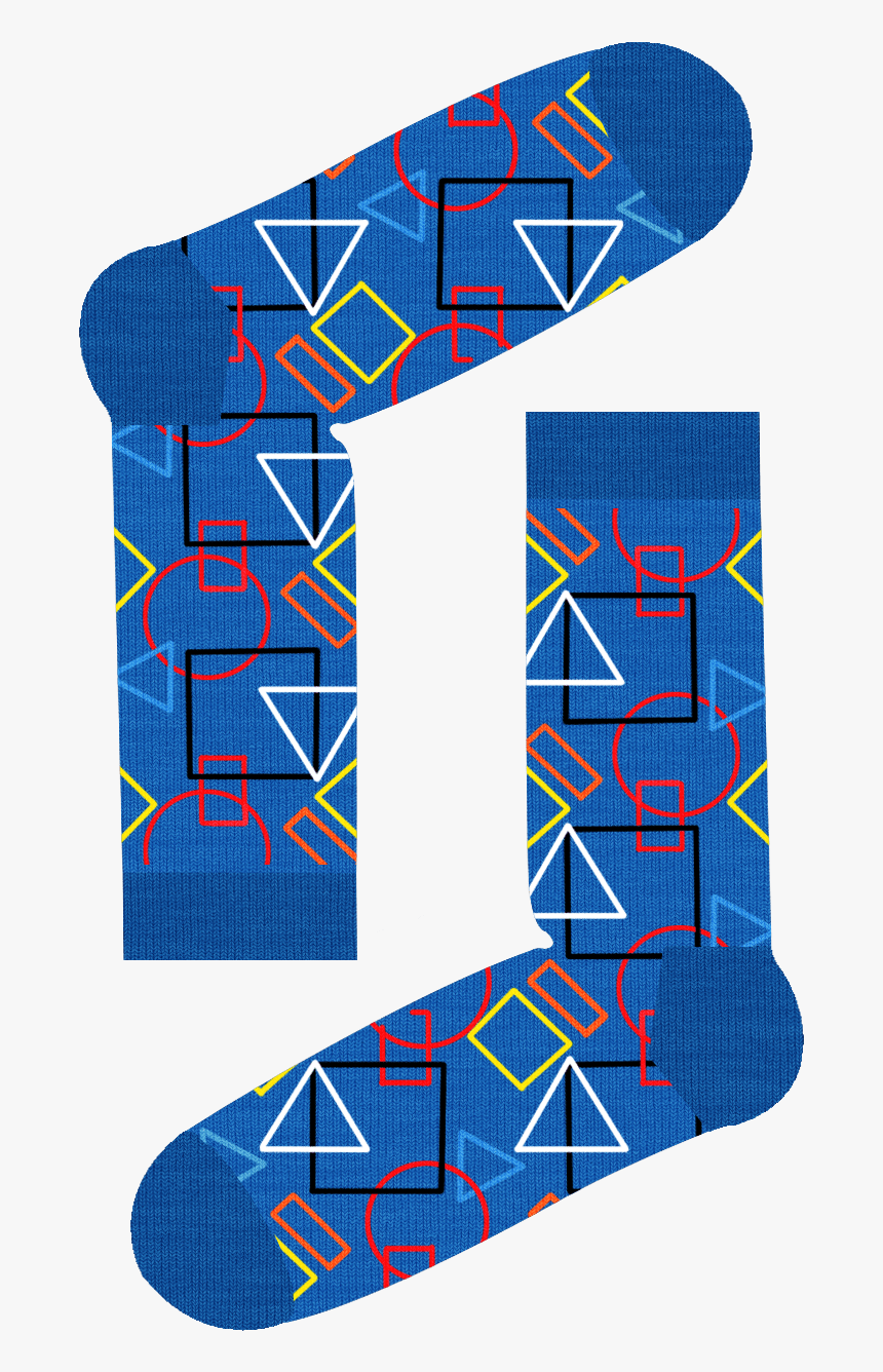 Shapes In Blue - Happy Socks, HD Png Download, Free Download