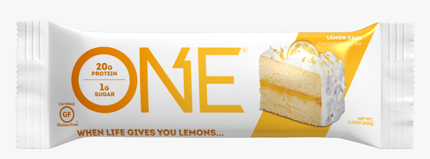 One Bars Lemon Cake Protein Bar - One Lemon Protein Bars, HD Png Download, Free Download