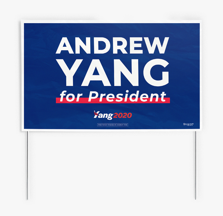 Andrew Yang For President Sign, HD Png Download, Free Download