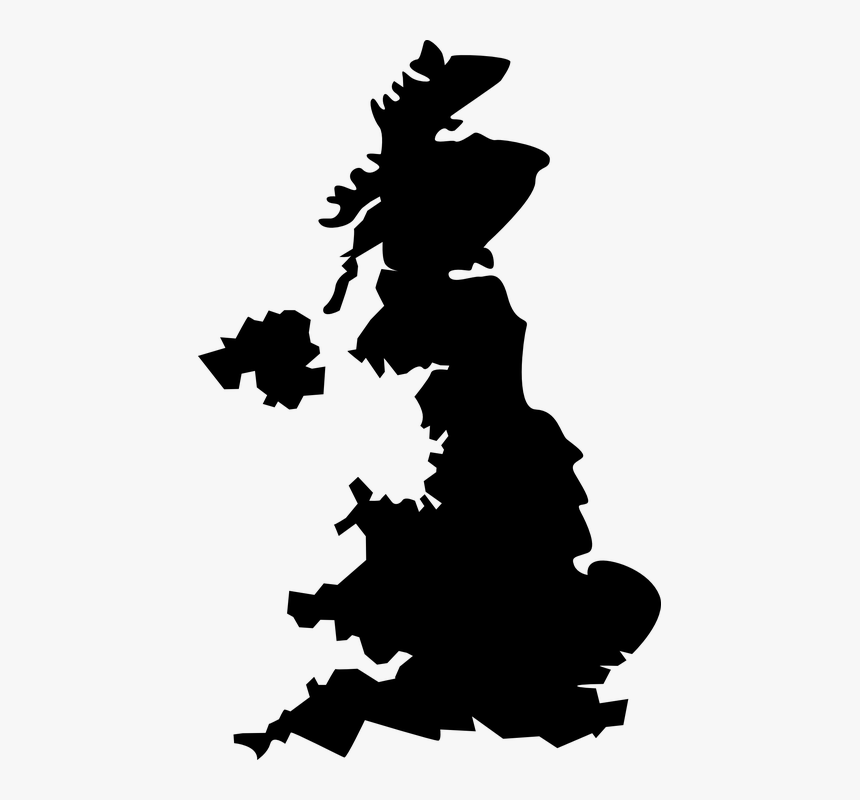 Pineapple Clipart Silhouette - United Kingdom Map Black, HD Png Download, Free Download
