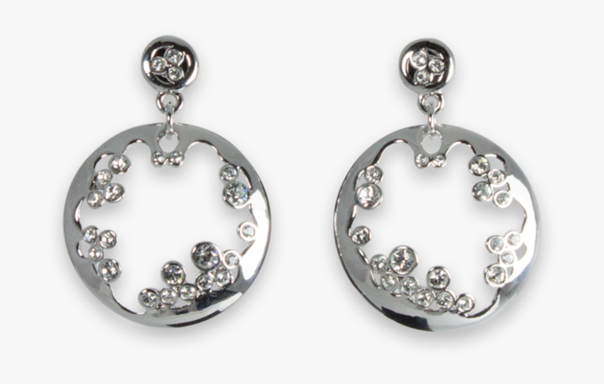 Hollow Out Circular And Cubic Zirconia Earrings - Earrings, HD Png Download, Free Download
