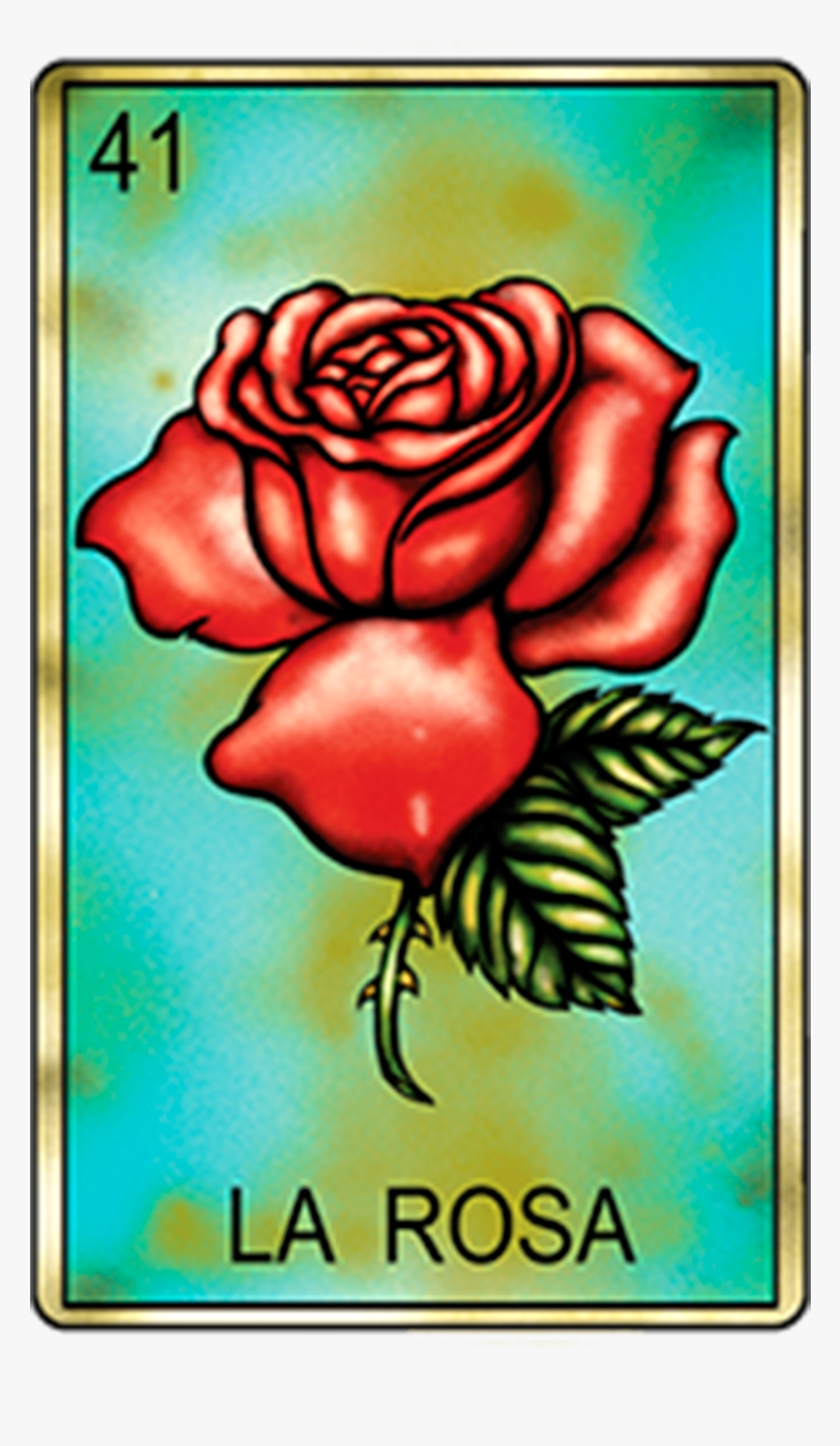La Rosa Rose Loteria Mexican Card Game T-shirt - T-shirt, HD Png Download, Free Download