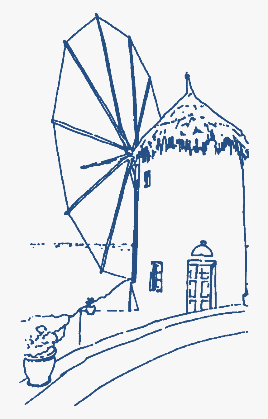 Holy Cross Greek Orthodox Church"s Food Festival Is - Greek Windmill Drawing, HD Png Download, Free Download