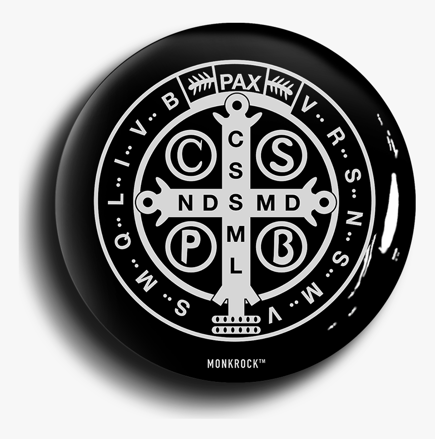 St Benedict Medal Holy Cross Button"
 Class= - St Benedict Medal W, HD Png Download, Free Download