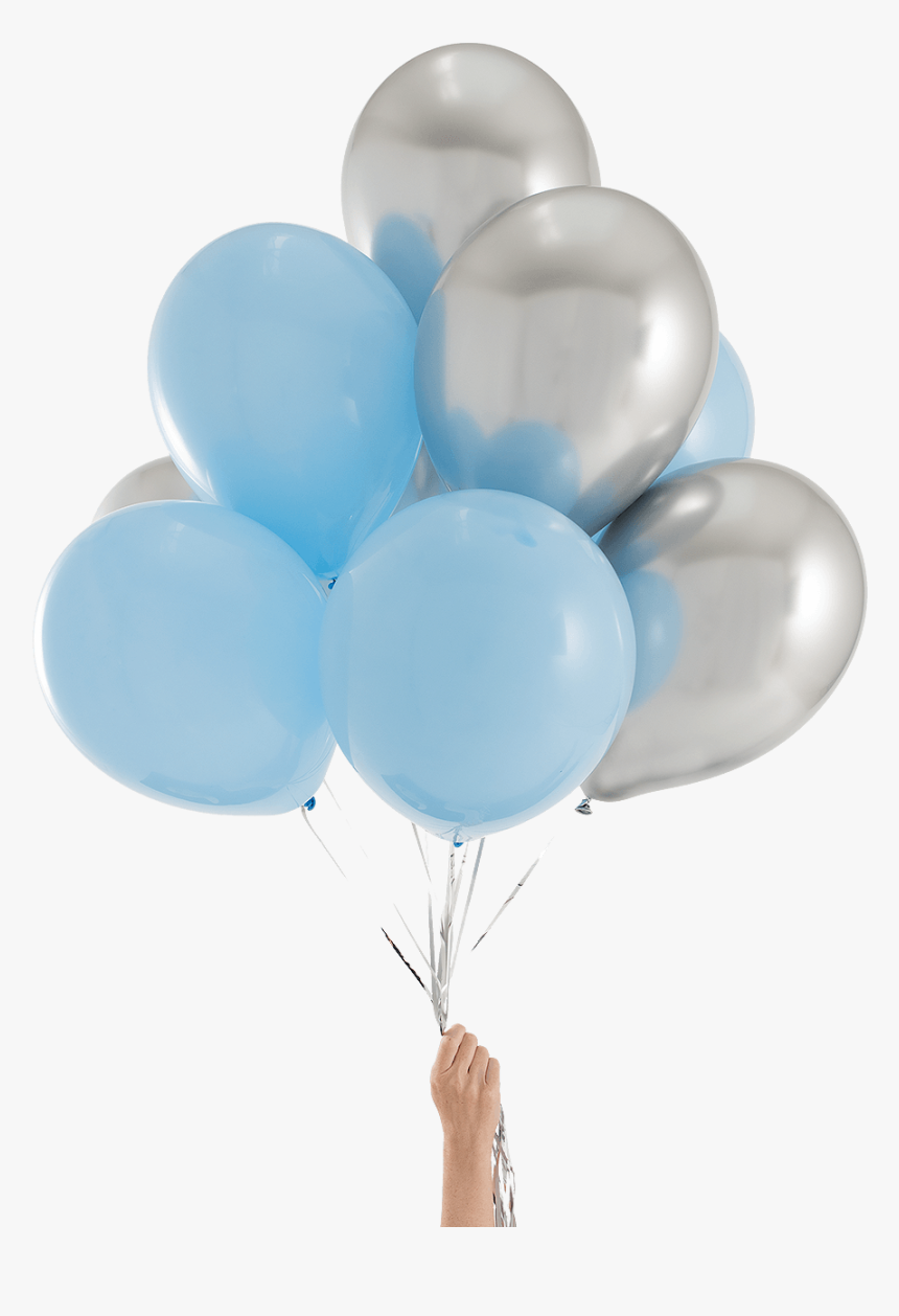 Elegant Blue & Silver Party Balloons, HD Png Download, Free Download