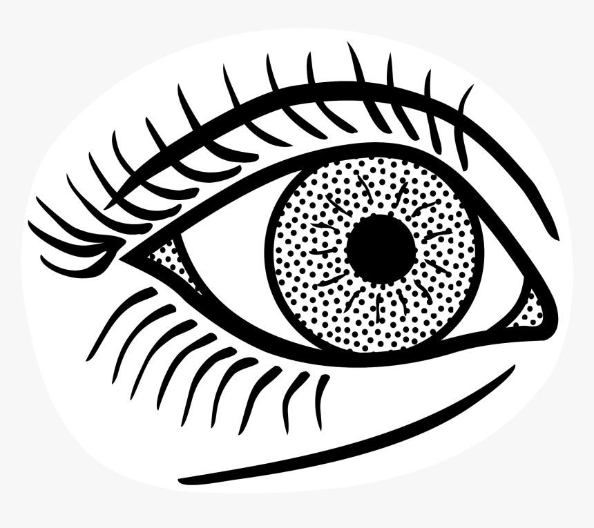 Line Art Group Clipart - Simple Line Drawing Eye, HD Png Download, Free Download