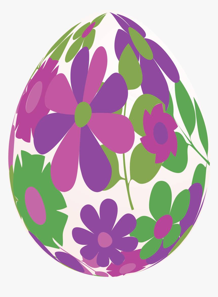 Easter Bunny Flower Clip Art - Clipart Easter Egg Transparent Background, HD Png Download, Free Download