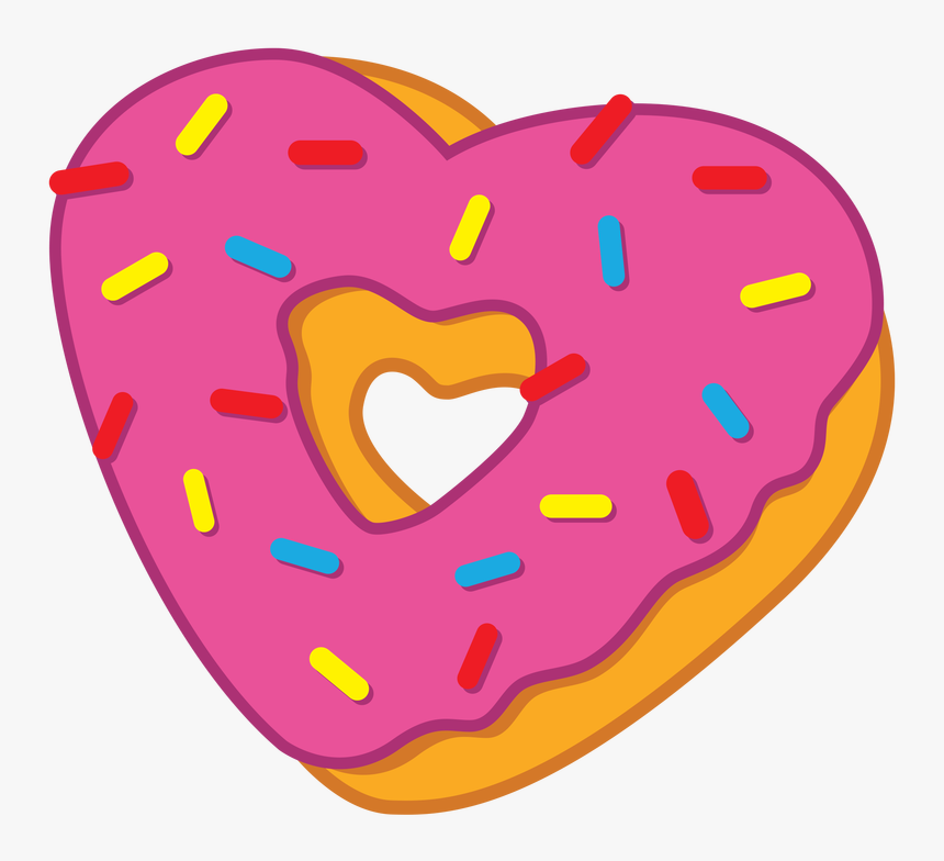 Heart Clipart Donut - Donut Clip Art Heart, HD Png Download, Free Download