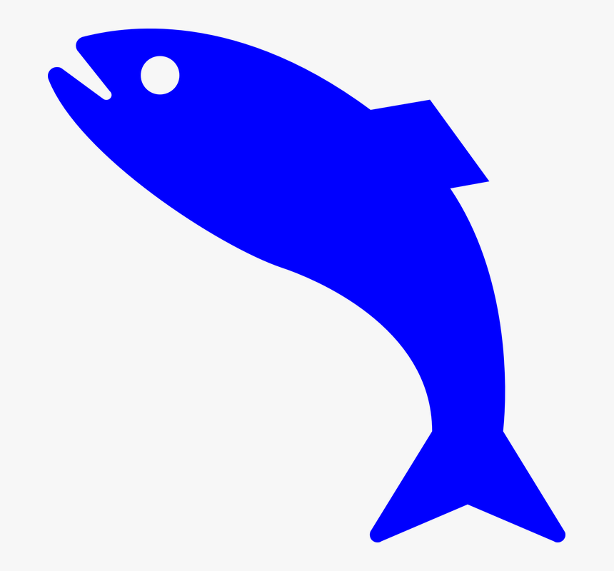 Simple Fish Clip Art Blue Clipart - Simple Fish Clip Art, HD Png Download, Free Download