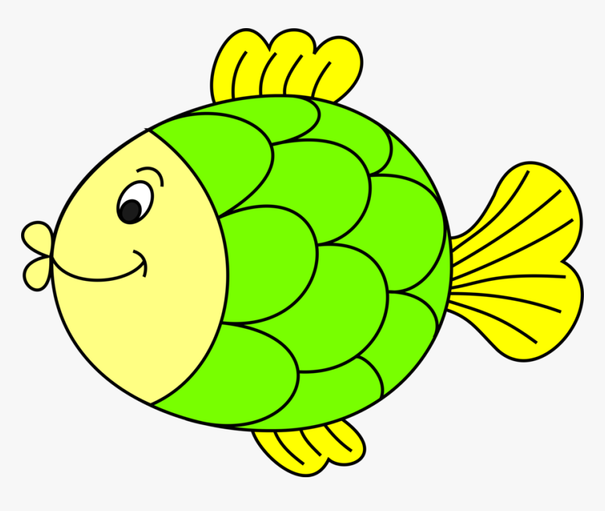 Transparent Knees Clipart - Outline Fish Clipart, HD Png Download, Free Download