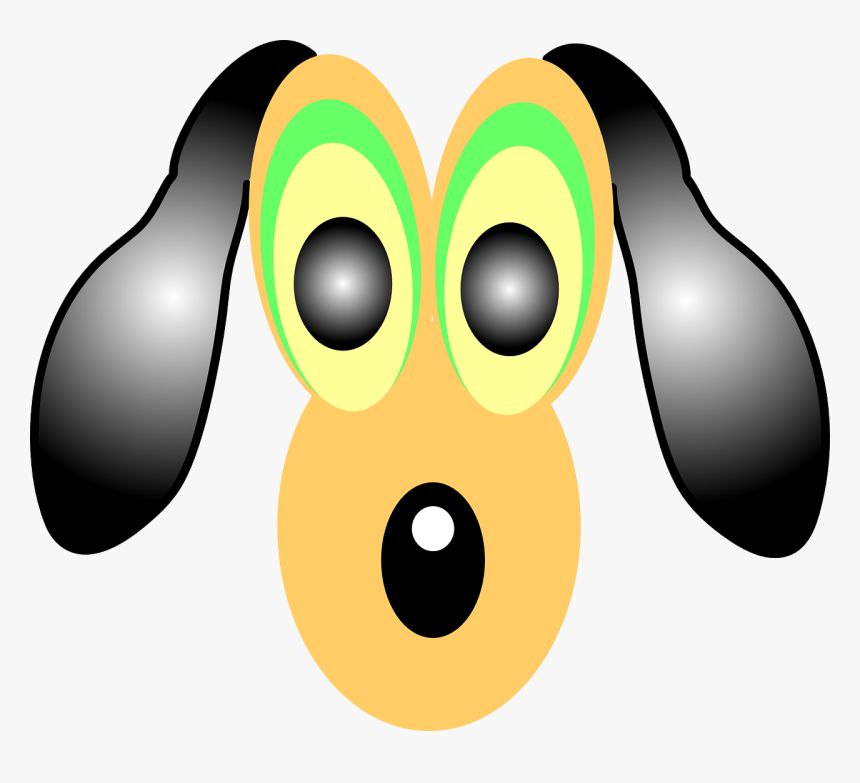 Cartoon Dog With Large Eyes Svg Clip Arts - Dog, HD Png Download, Free Download