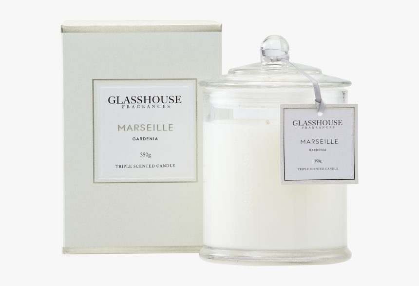 Marseille Gardenia 350g Triple Scented Candle By Glasshouse - Glasshouse Amalfi Coast, HD Png Download, Free Download