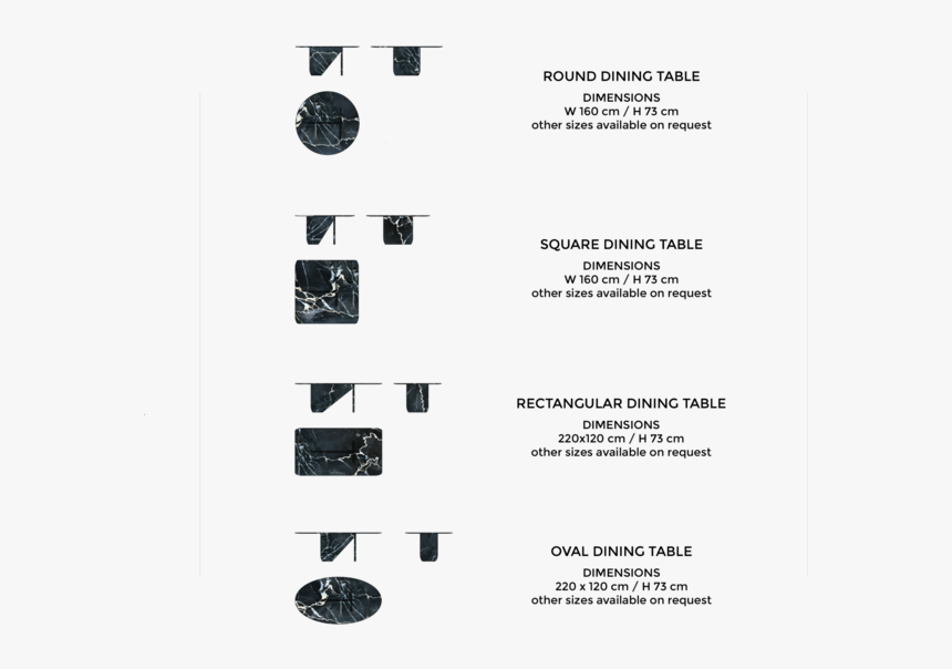 Marble Table Black Portoro Round Square Rectangular - Electronics, HD Png Download, Free Download