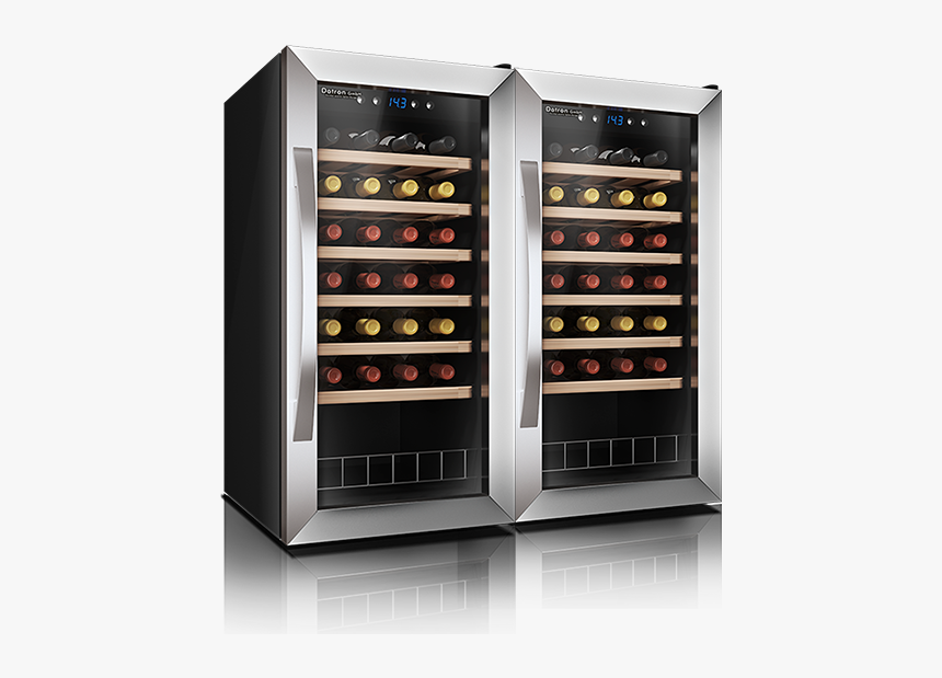 Wine Cooler Fridge Armoire 56 Bottles Double Door Wine - Wine Cooler Double Door, HD Png Download, Free Download