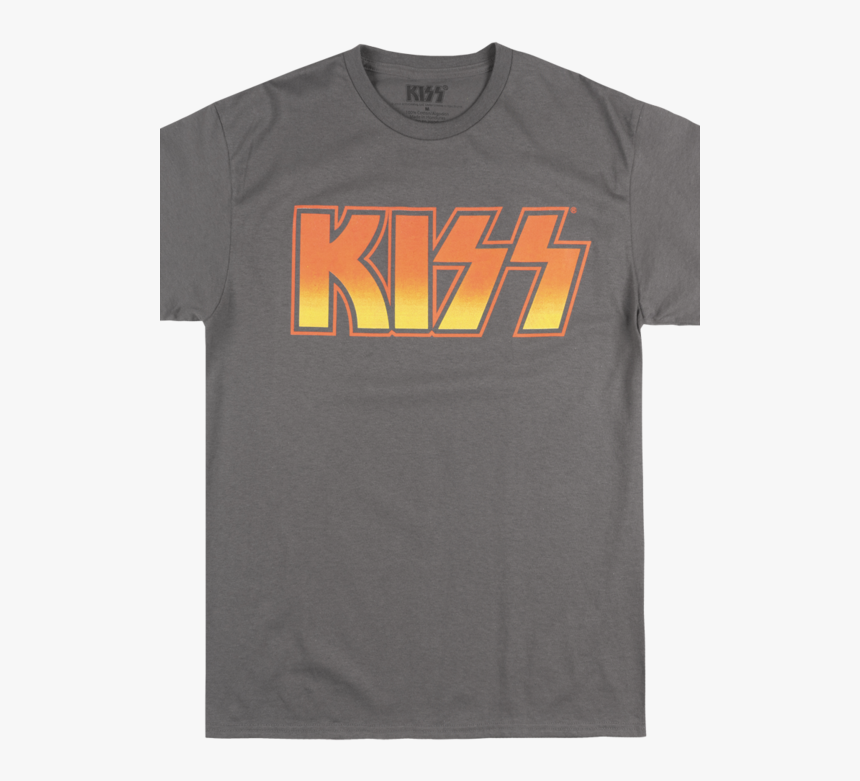 Kiss Band Logo T-shirt Charcoal Rock Music Tee Mens - Kiss Band, HD Png Download, Free Download