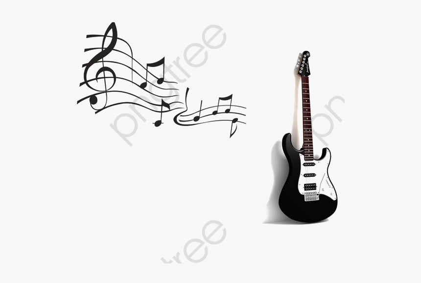 Guitar Clipart Music - Music Guitar White Background, HD Png Download, Free Download