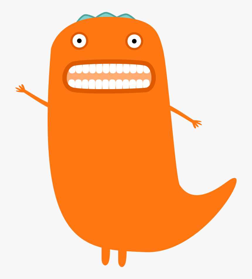 Clipart Mouth Monster - Orange Monster Clipart, HD Png Download, Free Download