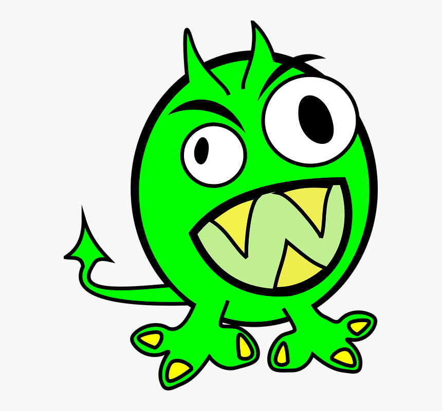 Vector Monsters Baby Monster Monster Clip Art- - Monster Black And White Clipart, HD Png Download, Free Download