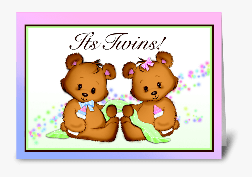 It"s Twins Boy And Girl Greeting Card - Twins Clip Art, HD Png Download, Free Download