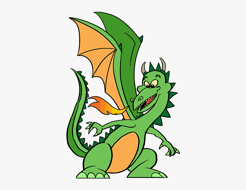 Dragon Cartoon Drawing, HD Png Download, Free Download