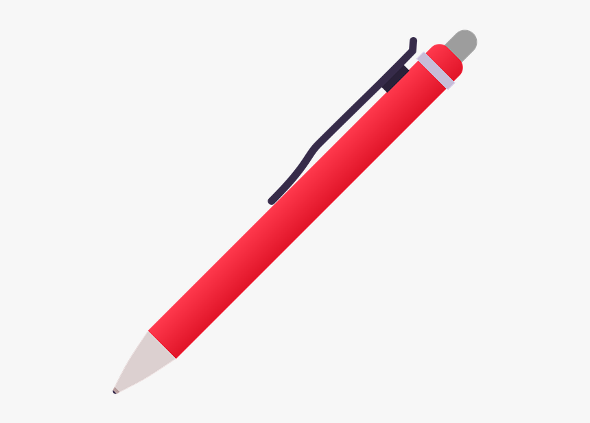 Pen, Expression, Write, Letters, Rows, Click - Color Pencil Red Png, Transparent Png, Free Download