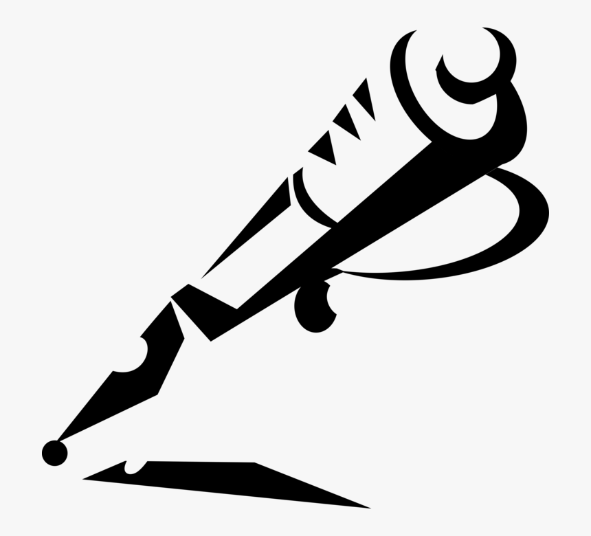 Vector Illustration Of Fountain Pen Writing Instrument, HD Png Download, Free Download