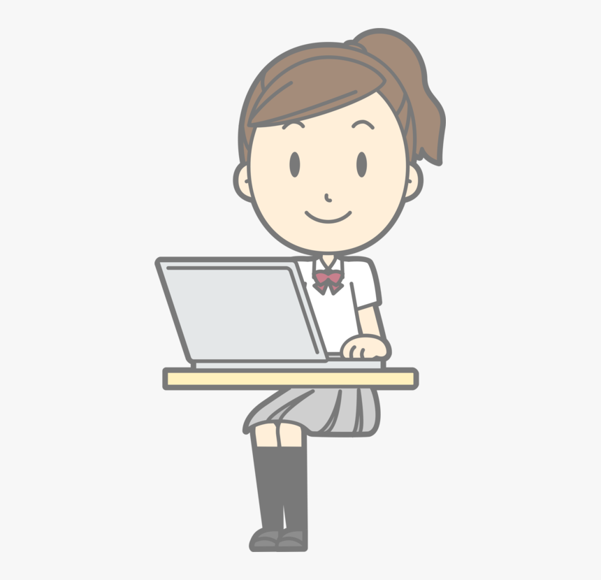 Kid Using Laptop Clipart, HD Png Download, Free Download