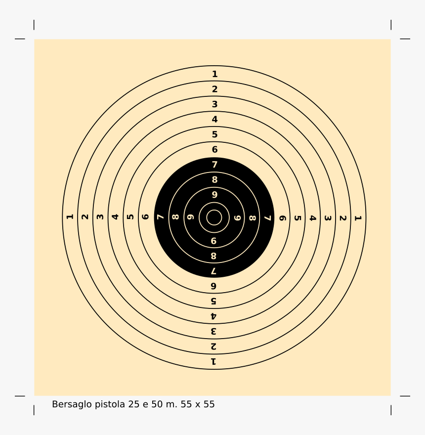 Bersaglio Pistola 25m O 50m - Bullet, HD Png Download, Free Download