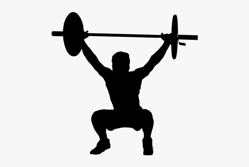 Overhead Squat Png Black And White - Powerlifting, Transparent Png, Free Download