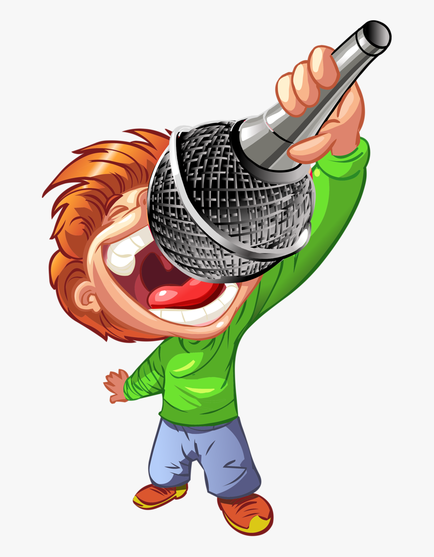 Microphone Animated Art Music School, Music Class, - Cartoon With Microphone, HD Png Download, Free Download