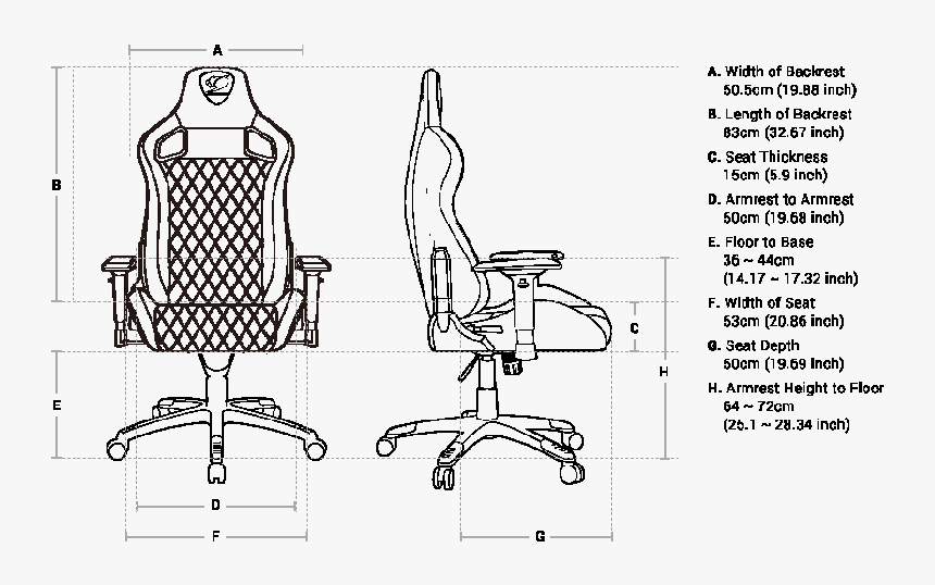 - Chair Structure - Cougar Armor S Dimensions, HD Png Download, Free Download