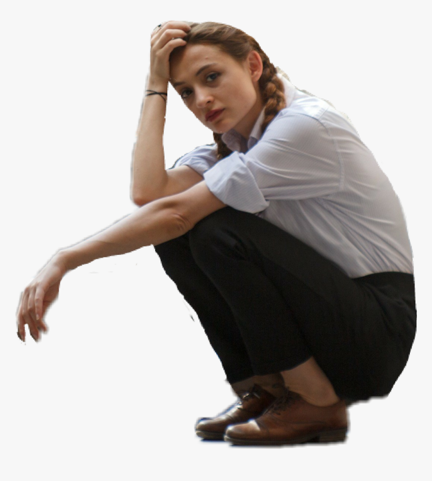 #sticker #woman #squat #sitting #person - Sitting, HD Png Download, Free Download