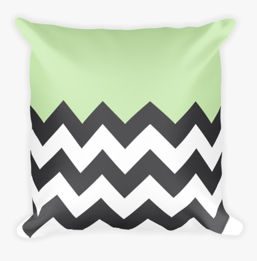 Black Chevron Half Green Square Pillow - Fill An Object With A Pattern In Inkscape, HD Png Download, Free Download