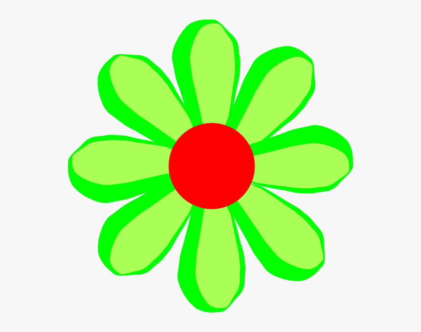 Flower Cartoon Green Clip Art At Clker - Cartoon Flower Png, Transparent Png, Free Download