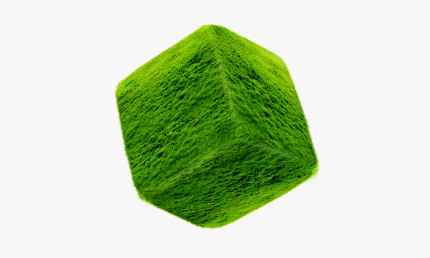 #cube #grass #square #3d #green #4asno4i - Grass Cube Transparent, HD Png Download, Free Download