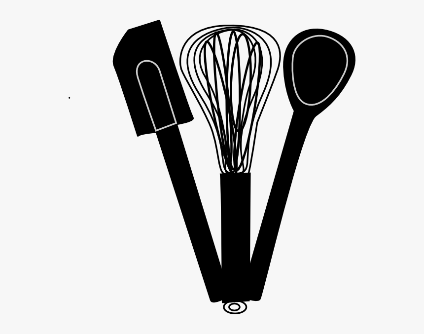 Baking - Black And White Cooking Utensils Clipart, HD Png Download, Free Download