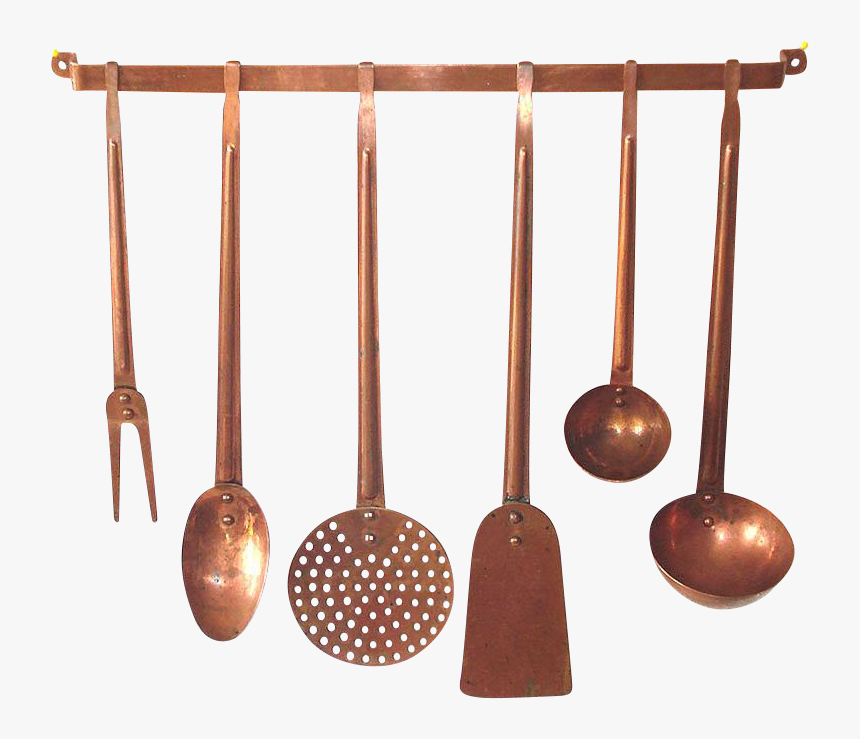 Vintage Copper Hanging Utensils, HD Png Download, Free Download