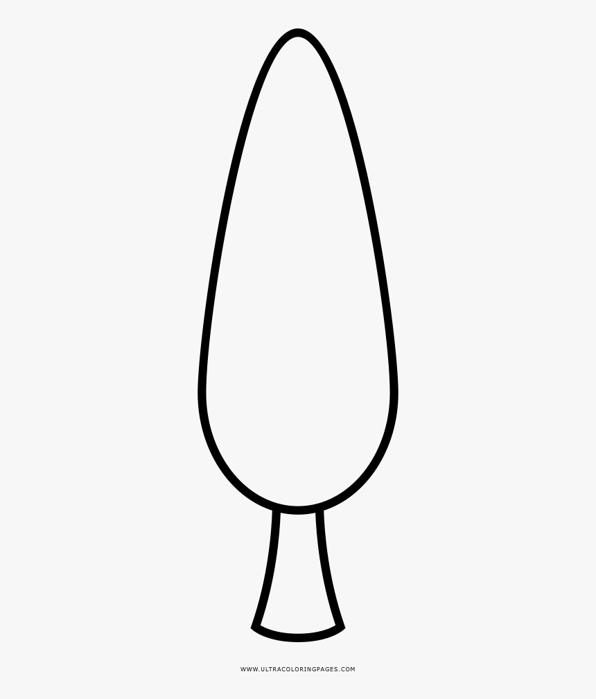 Cypress Tree Coloring Page - Line Art, HD Png Download, Free Download